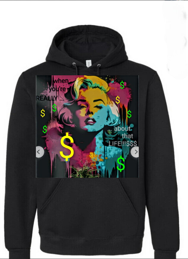 Marilyn Monroe graphic homage hoodie